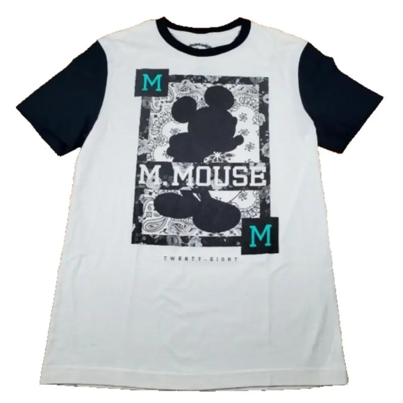 DISNEY Mickey Mouse Playing Card‎ Style Graphic Tee T-Shirt Adult Men's Size S - Picture 1 of 5